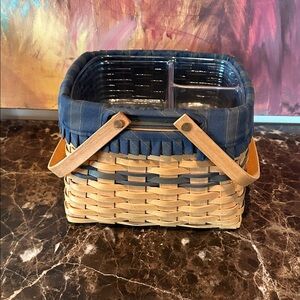 1998 Longaberger CC Harbor Basket #10677 With Wooden Lid